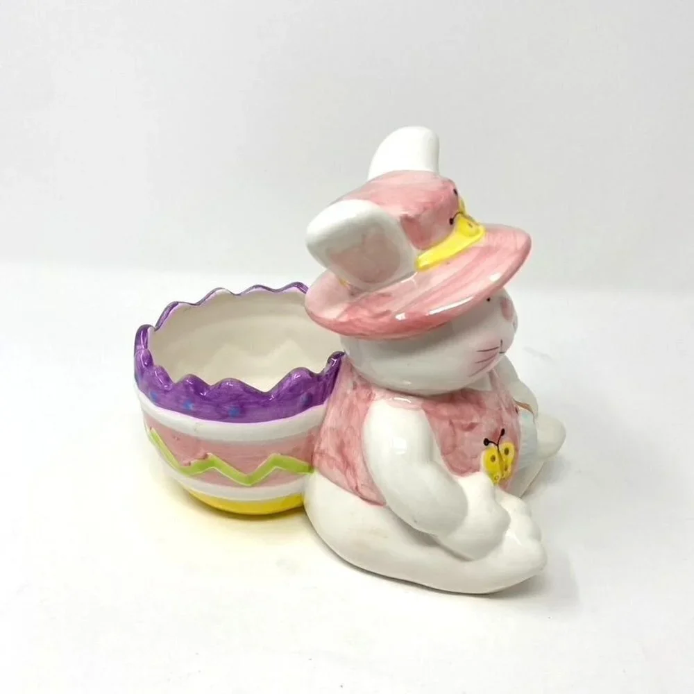 Target Ceramic Easter Bunny Egg Planter Candy Dish